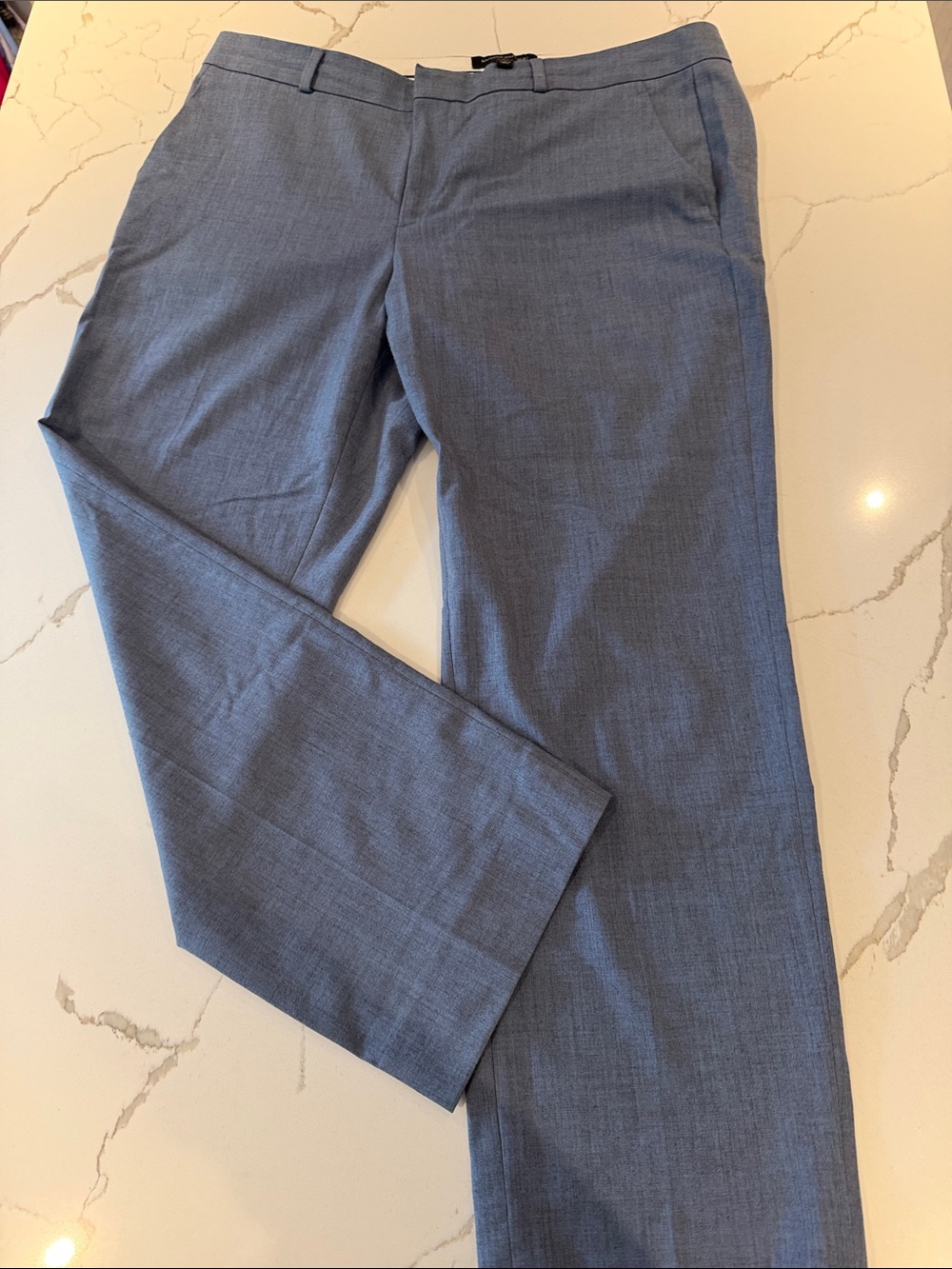 Banana Republic Light Blue Linen-Blend Chinos